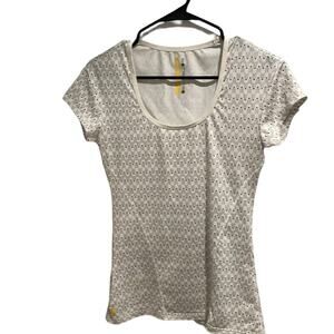 Lole quick dry patterned white tshirt small
